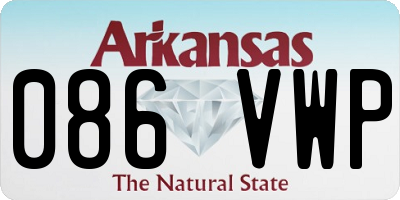 AR license plate 086VWP