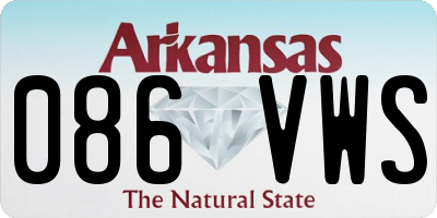 AR license plate 086VWS