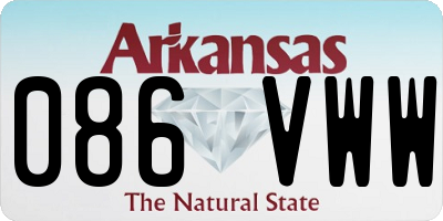 AR license plate 086VWW