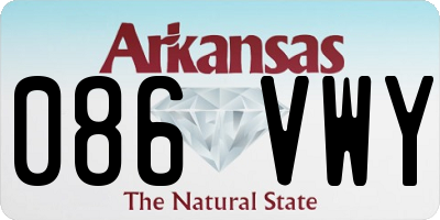 AR license plate 086VWY