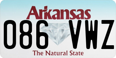 AR license plate 086VWZ