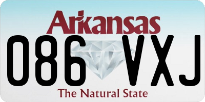 AR license plate 086VXJ