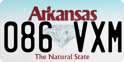 AR license plate 086VXM