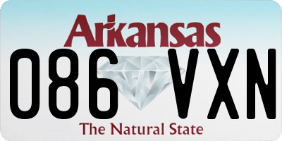 AR license plate 086VXN