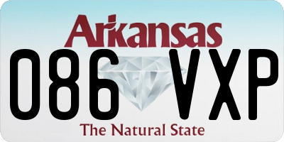 AR license plate 086VXP