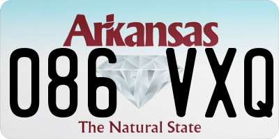 AR license plate 086VXQ