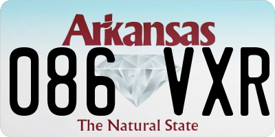 AR license plate 086VXR