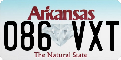 AR license plate 086VXT