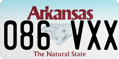AR license plate 086VXX