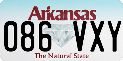 AR license plate 086VXY