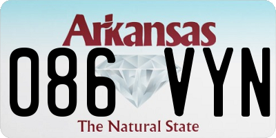AR license plate 086VYN