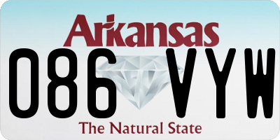 AR license plate 086VYW