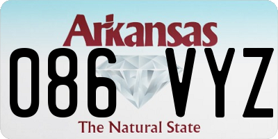 AR license plate 086VYZ