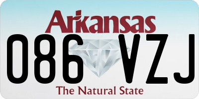 AR license plate 086VZJ