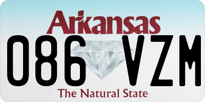 AR license plate 086VZM
