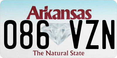 AR license plate 086VZN