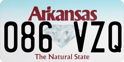 AR license plate 086VZQ