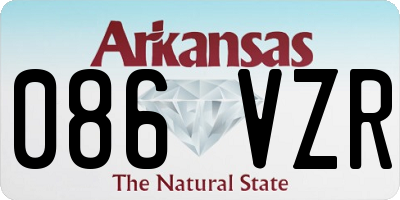 AR license plate 086VZR