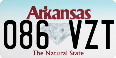 AR license plate 086VZT