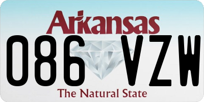 AR license plate 086VZW