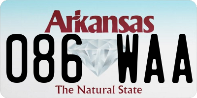 AR license plate 086WAA