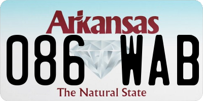AR license plate 086WAB