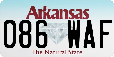 AR license plate 086WAF