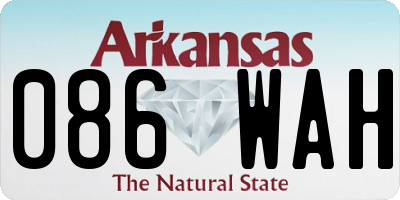 AR license plate 086WAH