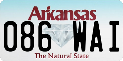 AR license plate 086WAI