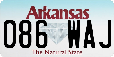 AR license plate 086WAJ