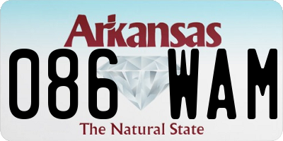 AR license plate 086WAM