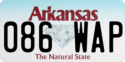 AR license plate 086WAP