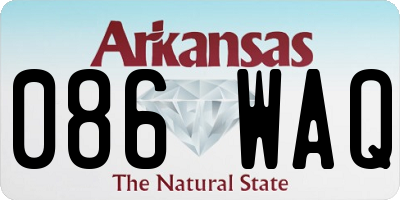 AR license plate 086WAQ