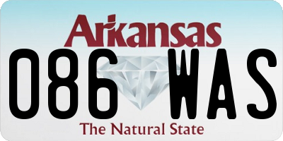 AR license plate 086WAS
