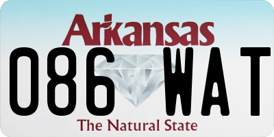 AR license plate 086WAT