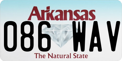 AR license plate 086WAV