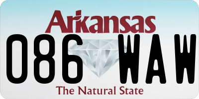AR license plate 086WAW