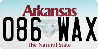 AR license plate 086WAX