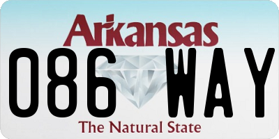 AR license plate 086WAY