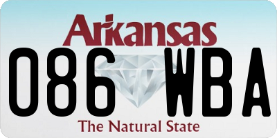 AR license plate 086WBA