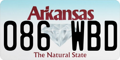 AR license plate 086WBD