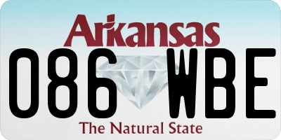 AR license plate 086WBE
