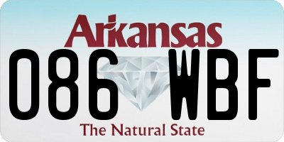 AR license plate 086WBF