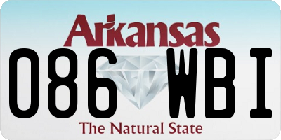 AR license plate 086WBI