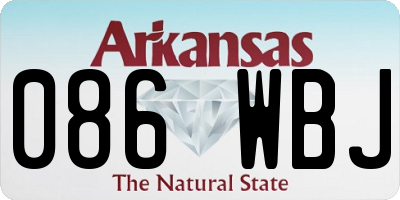 AR license plate 086WBJ