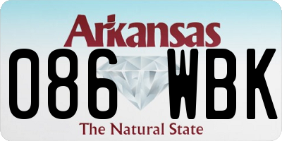 AR license plate 086WBK