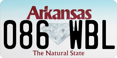 AR license plate 086WBL