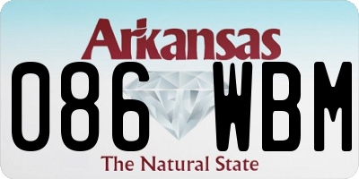 AR license plate 086WBM