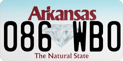 AR license plate 086WBO
