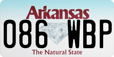 AR license plate 086WBP